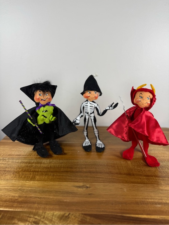 Annalee Other - Annalee 2008 Devil Elf, 2009 Skeleton and 2009 Dracula Vampire